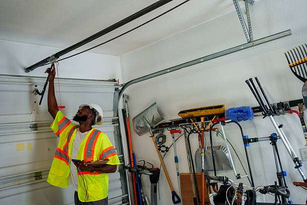 Professional Garage Door Panel Replacement technician working in Elk River, MN